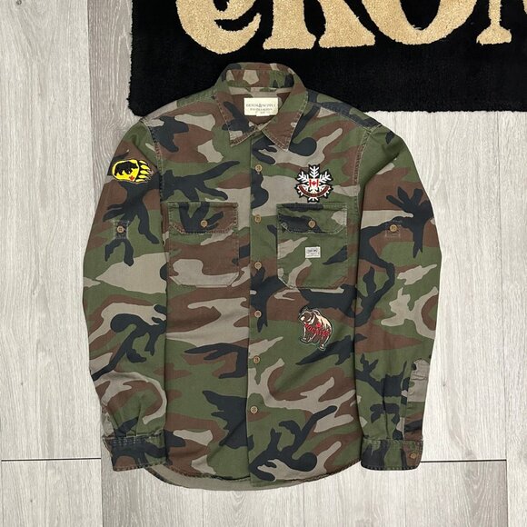 Denim & Supply Ralph Lauren Canada Patch Men's Camo Button-Up Shirt - Size Small - Picture 1 of 11